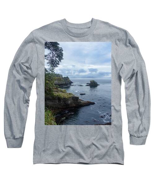 Rugged Coastal Landscape with Cliffs Long Sleeve T-Shirt
