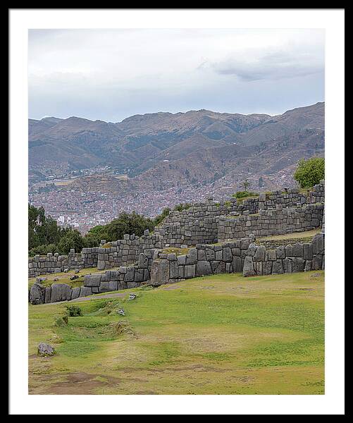 Saqsaywaman Incan Ruin In Cusco Peru Framed Print