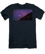 Moonlit Evening Over Silhouetted Hills T-Shirt