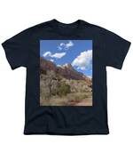 Majestic Mountain Under Clear Blue Sky Youth T-Shirt