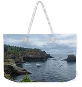 Serene Coastal Cliffs at Dawn Weekender Tote Bag
