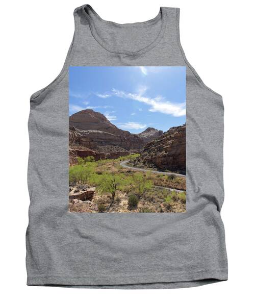 Winding Road Through Desert Canyon Tank Top
