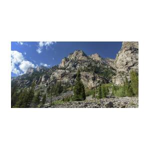 Majestic Mountain Peaks Under Blue Sky in Cascade Canyon by Brandon Wichmann