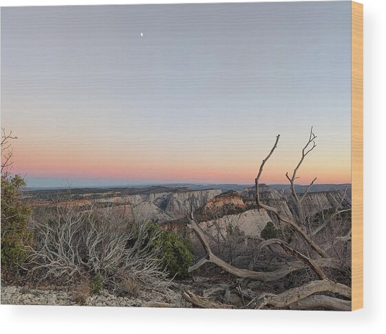 Breathtaking Canyon Sunset View Wood Print