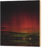 Mesmerizing Northern Lights Display Wood Print
