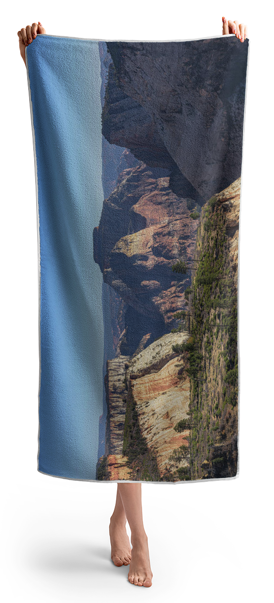 Majestic Mountain Range View Beach Towel