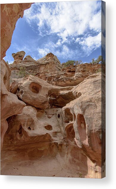 Majestic Rock Formations In Capitol Reef National Park Acrylic Print
