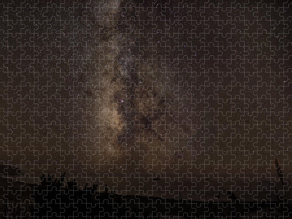 Milky Way Over Tranquil Shoreline Jigsaw Puzzle