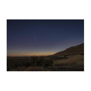 Twilight Comet Over Desert Landscape by Brandon Wichmann Twilight Comet Over Desert Landscape by Brandon Wichmann
