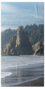 Dramatic Coastal Rock Formations Bath Towel