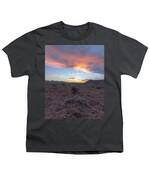 Desert Sunset Over Rugged Terrain Youth T-Shirt