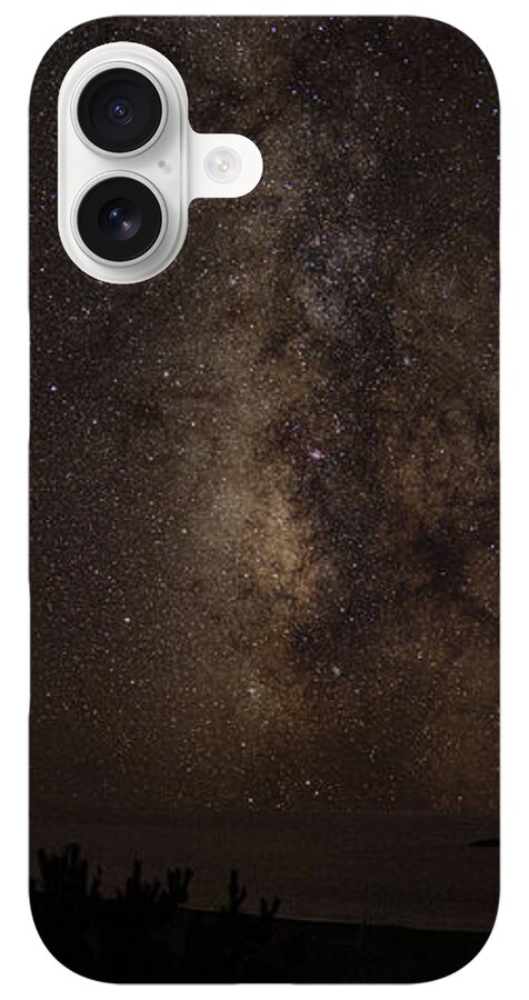Milky Way Over Tranquil Shoreline iPhone Case