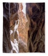 Sunlit Canyon Walls In The Narrows Fleece Blanket