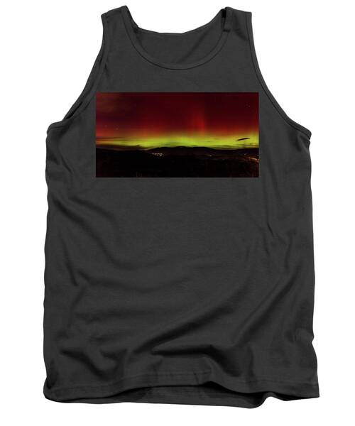 Northern Lights Over Mountain Range Tank Top