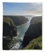 Dramatic Coastal Cliff Scene Fleece Blanket