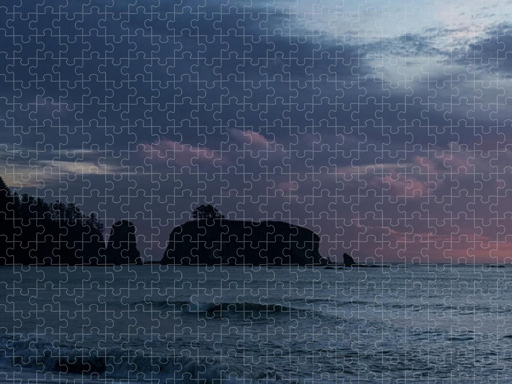 Serene Coastal Sunset with Cliffs Jigsaw Puzzle