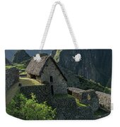 Ancient Ruins With Majestic Mountain Backdrop Weekender Tote Bag