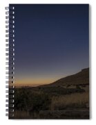 Twilight Comet Over Desert Landscape Spiral Notebook