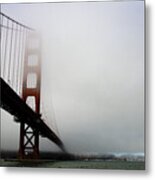 Golden Gate Bridge Disappears Into Misty Fog Metal Print