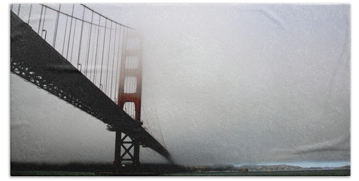 Golden Gate Bridge Disappears Into Misty Fog Bath Towel