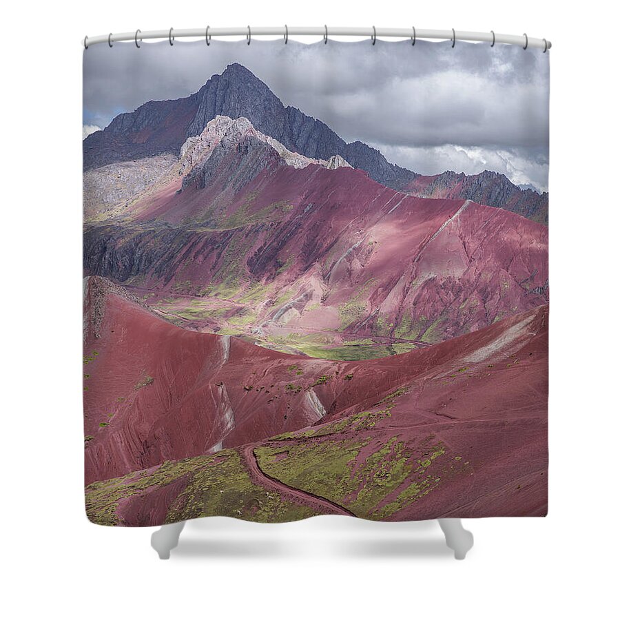 Majestic Colorful Mountain Range Shower Curtain
