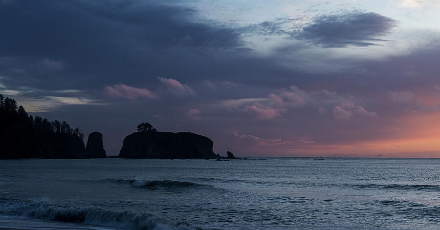 Serene Coastal Sunset with Cliffs Photograph - Serene Coastal Sunset with Cliffs by Brandon Wichmann