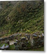 Misty Mountain Ruins Metal Print