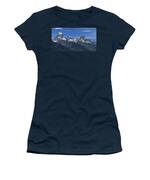 Snow-capped Teton Mountain Peaks Under Blue Sky Women's T-Shirt