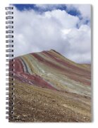 Colorful Mountain Range Under Cloudy Sky Spiral Notebook