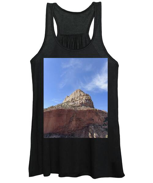 Majestic Mountain Peak Under Blue Sky Women's Tank Top