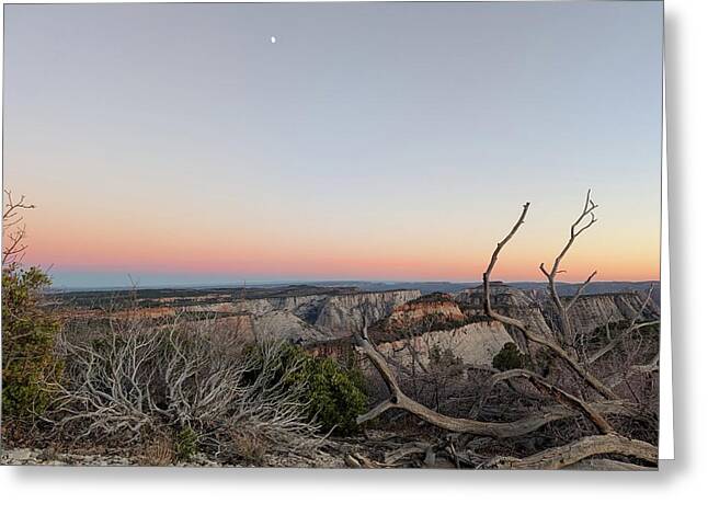 Breathtaking Canyon Sunset View Greeting Card