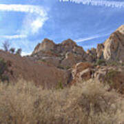 Desert Cliffs In Capitol Reef National Park Art Print
