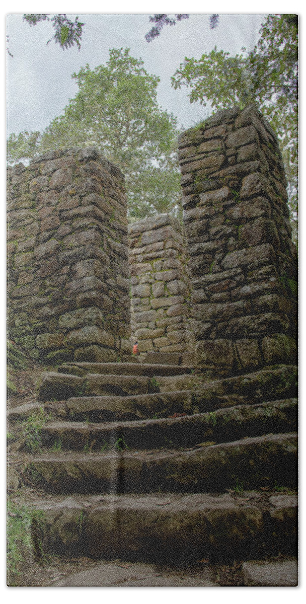 Ancient Stone Passageway Hand Towel