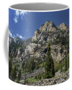 Majestic Mountain Peaks Under Blue Sky In Cascade Canyon Coffee Mug