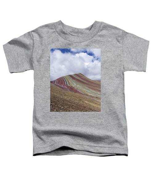 Colorful Mountain Range Under Cloudy Sky Toddler T-Shirt