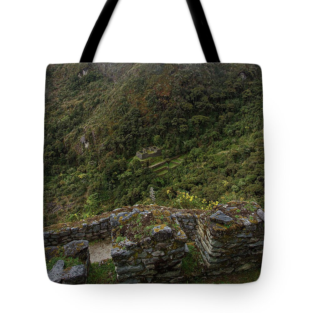 Misty Mountain Ruins Tote Bag