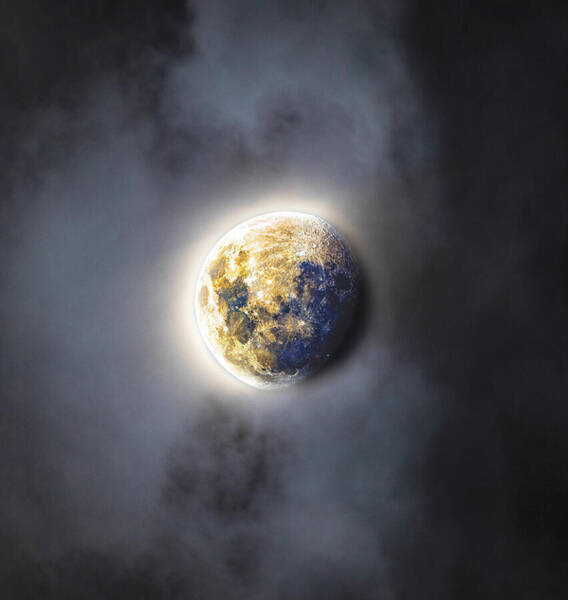 Celestial Moon In Ethereal Glow Poster