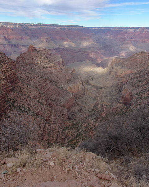 Majestic Grand Canyon Overlook Under Azure Sky Poster
