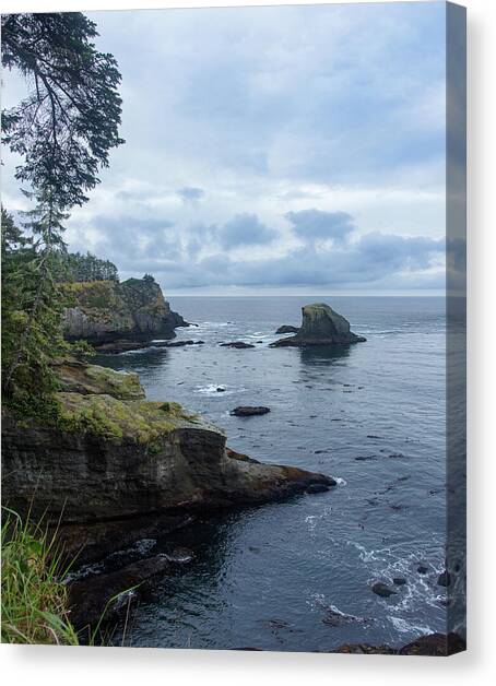 Rugged Coastal Landscape with Cliffs Canvas Art Print by Brandon Wichmann