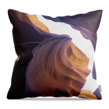 Antelope Canyon Curves And Light Play Throw Pillow