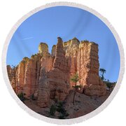 Majestic Sandstone Formations Of Bryce Canyon National Park Round Beach Towel