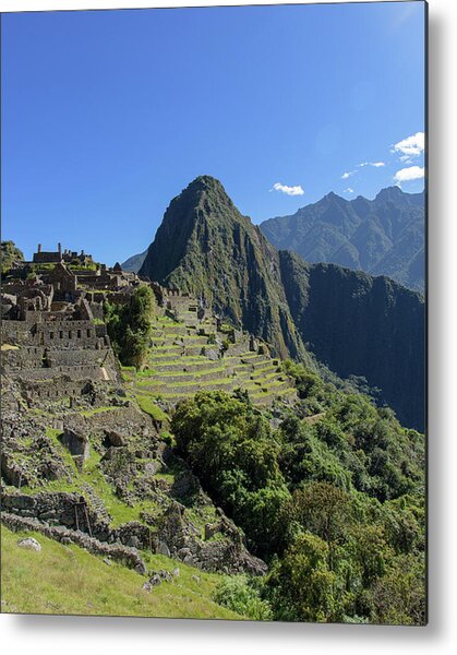 Machu Picchu In Sunlit Splendor Metal Print