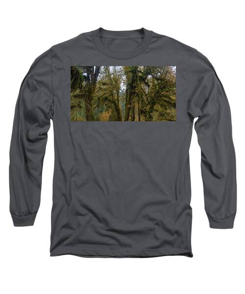 Moss-Covered Forest Trees Long Sleeve T-Shirt