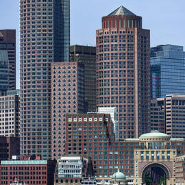 Boston Skyline by the Water by Brandon Wichmann
