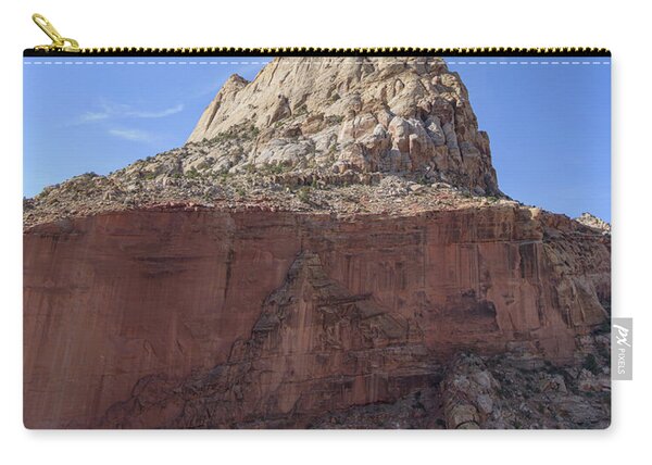 Majestic Mountain Peak Under Blue Sky Zip Pouch