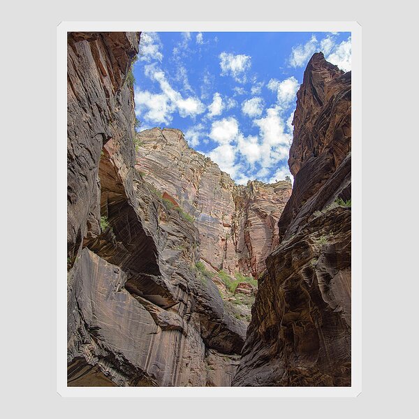 Majestic Canyon Sky View In The Narrows Sticker