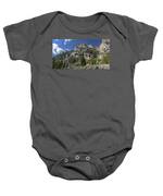 Majestic Mountain Peaks Under Blue Sky In Cascade Canyon Baby One-Piece