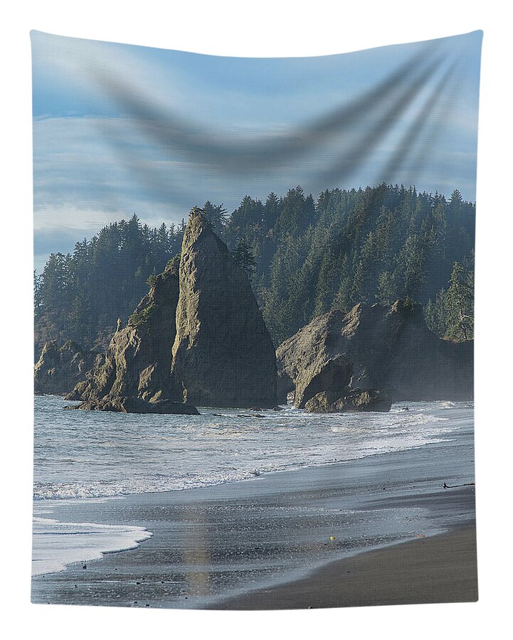 Dramatic Coastal Rock Formations Tapestry