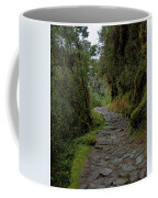 Moss-covered Path Through Lush Forest On The Inca Trail Coffee Mug