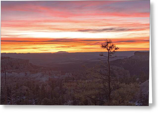Serene Mountain Sunrise In Bryce Canyon National Park Greeting Card